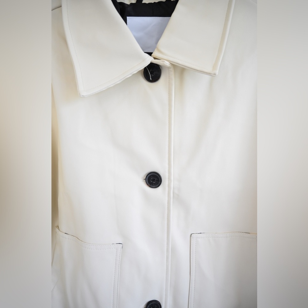 NVLT Trucker Jacket Vegan Leather NWT - Picture 3 of 6